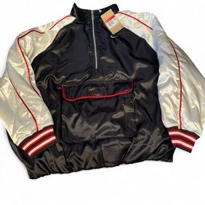 Nike Black and White Jacket with Red Trim